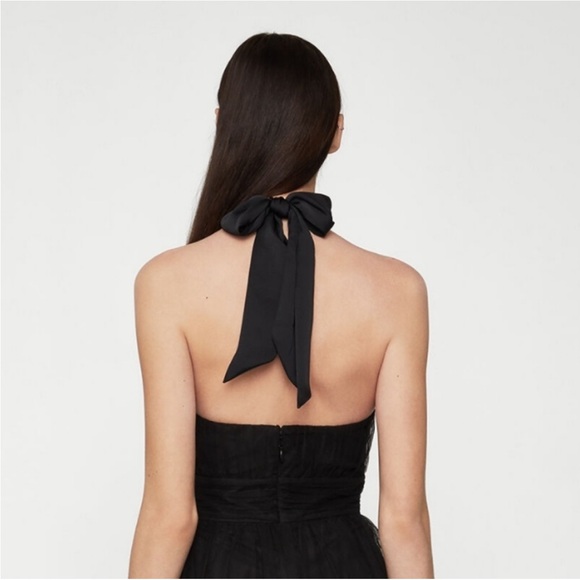 BCBGMaxAzria Tulle Tie-Neck Dress - Picture 4 of 5
